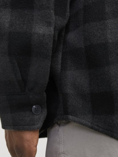 Jack & Jones ZAC BRUSHED Long Sleeve OVERSHIRT Grey - Cămăși - Cămăși Bărbați Mărimi Mari