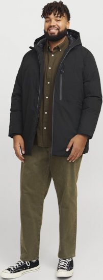 Jack & Jones PAYNE Windproof Parka Black - Geci - Geci Bărbați Mărimi Mari