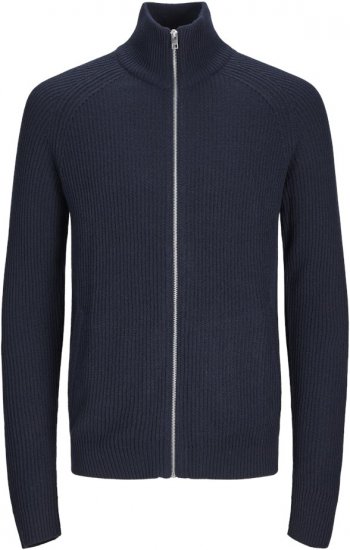 Jack & Jones PANNEL Turtleneck Knitted Sweater with Zipper Navy Blazer - Pulovere & hanorace - Pulovere & Hanorace Bărbați Mărimi Mari