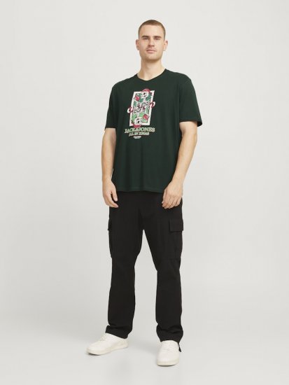 Jack & Jones XMAS Christmas Skull T-Shirt Dark Slate Grey - Tricouri - Tricouri Bărbați Mărimi Mari