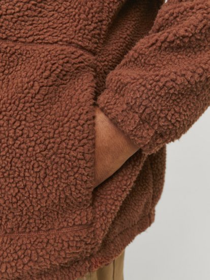 Jack & Jones ESTERBRO High Collar Teddy Jacket Brandy Brown - Geci - Geci Bărbați Mărimi Mari