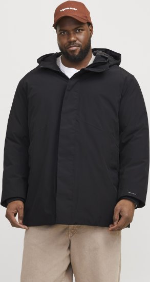 Jack & Jones KEEN Windproof Parka Black - Geci - Geci Bărbați Mărimi Mari