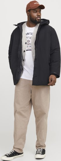 Jack & Jones KEEN Windproof Parka Black - Geci - Geci Bărbați Mărimi Mari