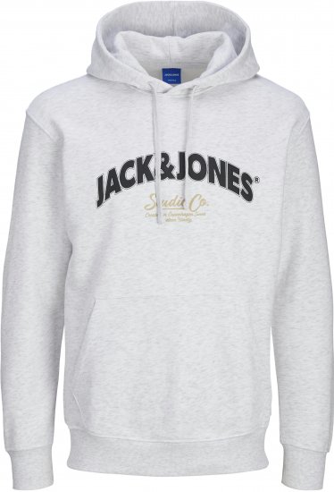 Jack & Jones JORBRONX Hoodie White - Pulovere & hanorace - Pulovere & Hanorace Bărbați Mărimi Mari