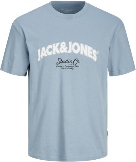Jack & Jones JORBRONX T-Shirt Light Blue - Tricouri - Tricouri Bărbați Mărimi Mari