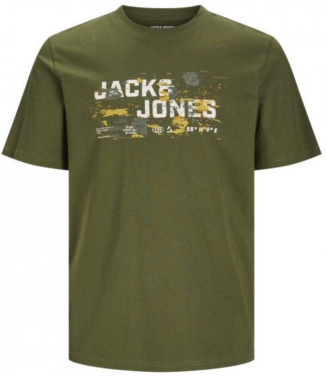 Jack & Jones JCOOUTDOOR LOGO T-Shirt Cypress - Tricouri - Tricouri Bărbați Mărimi Mari