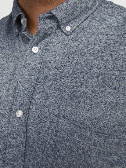 Jack & Jones NORRIS Flannel Long Sleeve Shirt Navy Blazer - Cămăși - Cămăși Bărbați Mărimi Mari