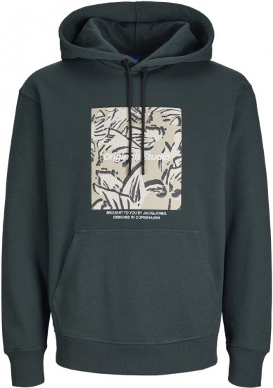 Jack & Jones ESTERBRO Hoodie Dark Green - Pulovere & hanorace - Pulovere & Hanorace Bărbați Mărimi Mari