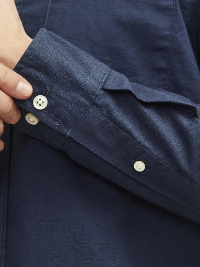 Jack & Jones Brook Oxford Long Sleeve Shirt Navy Blazer - Cămăși - Cămăși Bărbați Mărimi Mari