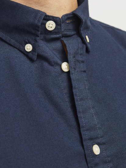 Jack & Jones Brook Oxford Long Sleeve Shirt Navy Blazer - Cămăși - Cămăși Bărbați Mărimi Mari