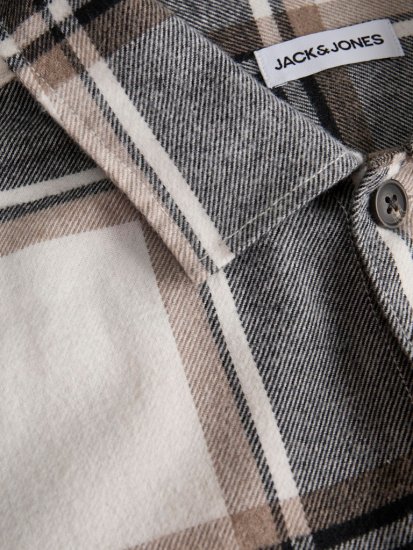 Jack & Jones Charge Overshirt Long Sleeve Crockery - Cămăși - Cămăși Bărbați Mărimi Mari