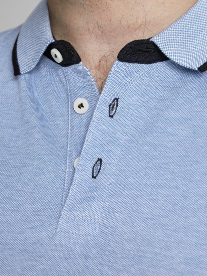 Jack & Jones PAULOS Short Sleeve Polo Light Blue/PS - Tricouri polo - Tricouri Polo Bărbați Mărimi Mari