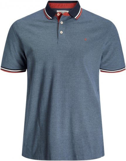 Jack & Jones PAULOS Short Sleeve Polo Denim Blue/PS - Tricouri polo - Tricouri Polo Bărbați Mărimi Mari