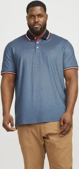 Jack & Jones PAULOS Short Sleeve Polo Denim Blue/PS - Tricouri polo - Tricouri Polo Bărbați Mărimi Mari