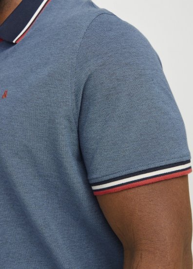 Jack & Jones PAULOS Short Sleeve Polo Denim Blue/PS - Tricouri polo - Tricouri Polo Bărbați Mărimi Mari