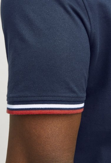 Jack & Jones PAULOS Short Sleeve Polo Navy Blazer - Tricouri polo - Tricouri Polo Bărbați Mărimi Mari
