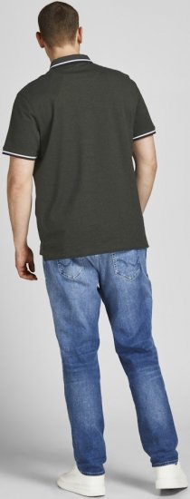 Jack & Jones PAULOS Short Sleeve Polo Green/PLAY 1 - Tricouri polo - Tricouri Polo Bărbați Mărimi Mari