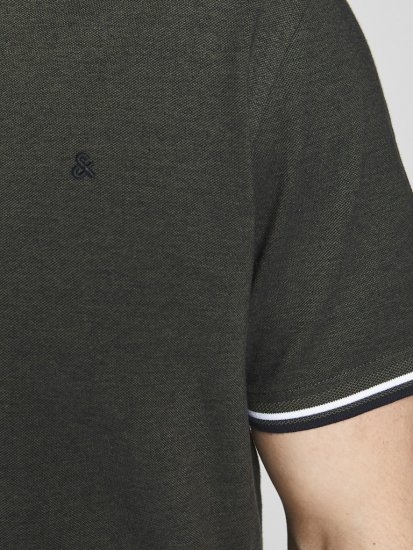 Jack & Jones PAULOS Short Sleeve Polo Green/PLAY 1 - Tricouri polo - Tricouri Polo Bărbați Mărimi Mari