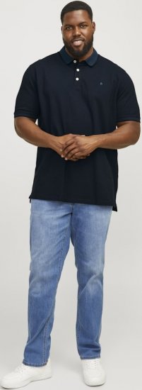 Jack & Jones PAULOS Short Sleeve Polo Dark Navy/PS - Tricouri polo - Tricouri Polo Bărbați Mărimi Mari
