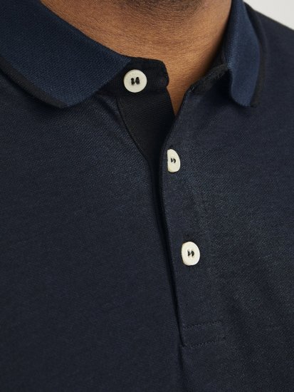 Jack & Jones PAULOS Short Sleeve Polo Dark Navy/PS - Tricouri polo - Tricouri Polo Bărbați Mărimi Mari