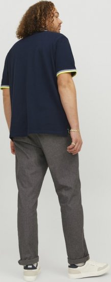 Jack & Jones PAULOS Short Sleeve Polo Dark Navy/NEON - Tricouri polo - Tricouri Polo Bărbați Mărimi Mari