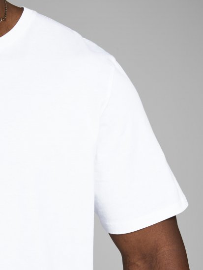 Jack & Jones Organic Basic T-shirt White - Tricouri - Tricouri Bărbați Mărimi Mari