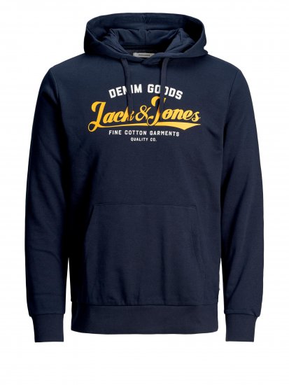 Jack & Jones Elogo Sweat Hood Navy Blazer - Pulovere & hanorace - Pulovere & Hanorace Bărbați Mărimi Mari