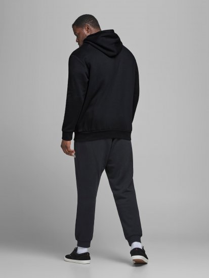 Jack & Jones Elogo Sweat Hood Black - Pulovere & hanorace - Pulovere & Hanorace Bărbați Mărimi Mari