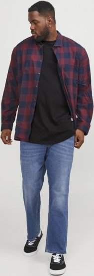 Jack & Jones NOA Crew Neck T-Shirt Black - Tricouri - Tricouri Bărbați Mărimi Mari