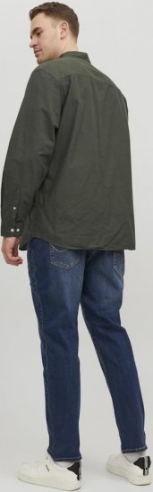 Jack & Jones OXFORD LS Shirt Green - Cămăși - Cămăși Bărbați Mărimi Mari