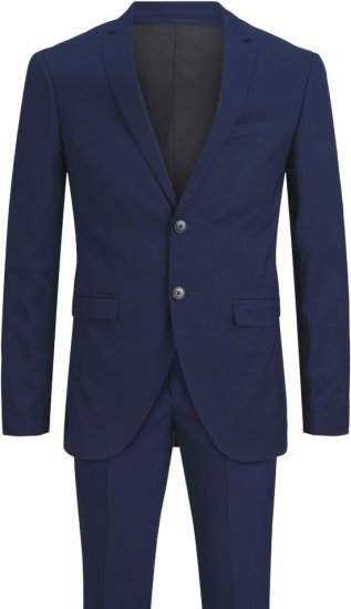 Jack & Jones FRANCO Suit Medieval Blue - Costume - Costume Bărbați mărimi mari