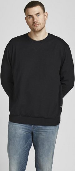 Jack & Jones Basic Sweatshirt Black - Pulovere & hanorace - Pulovere & Hanorace Bărbați Mărimi Mari