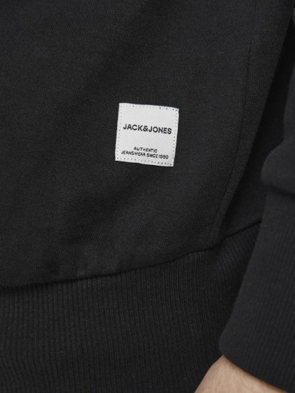 Jack & Jones Basic Sweatshirt Black - Pulovere & hanorace - Pulovere & Hanorace Bărbați Mărimi Mari