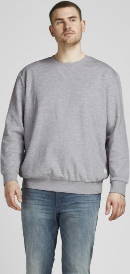 Jack & Jones Basic Sweatshirt Light Grey Melange - Pulovere & hanorace - Pulovere & Hanorace Bărbați Mărimi Mari