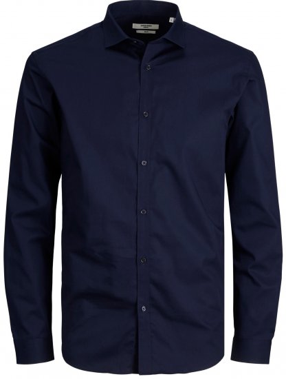 Jack & Jones CARDIFF Dress Shirt Navy - Cămăși - Cămăși Bărbați Mărimi Mari
