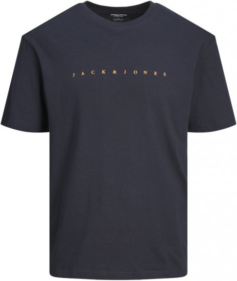 Jack & Jones STAR T-Shirt Dark Navy - Tricouri - Tricouri Bărbați Mărimi Mari