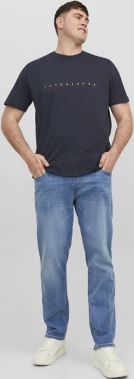 Jack & Jones STAR T-Shirt Dark Navy - Tricouri - Tricouri Bărbați Mărimi Mari