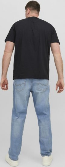 Jack & Jones STAR T-Shirt Black - Tricouri - Tricouri Bărbați Mărimi Mari