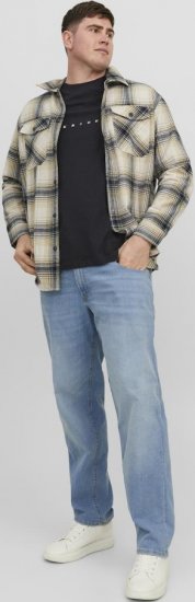 Jack & Jones STAR T-Shirt Black - Tricouri - Tricouri Bărbați Mărimi Mari