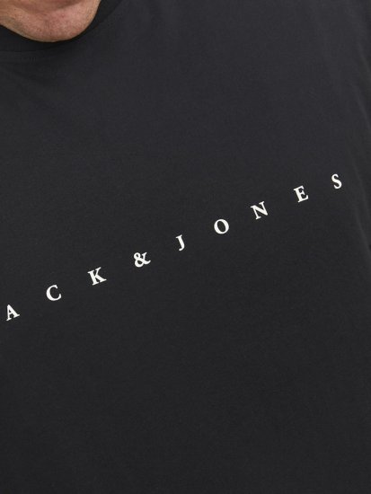 Jack & Jones STAR T-Shirt Black - Tricouri - Tricouri Bărbați Mărimi Mari