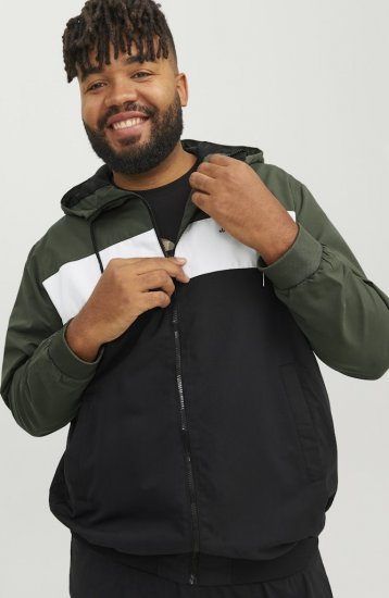 Jack & Jones RUSH Bomber Jacket with Hood Green - Geci - Geci Bărbați Mărimi Mari