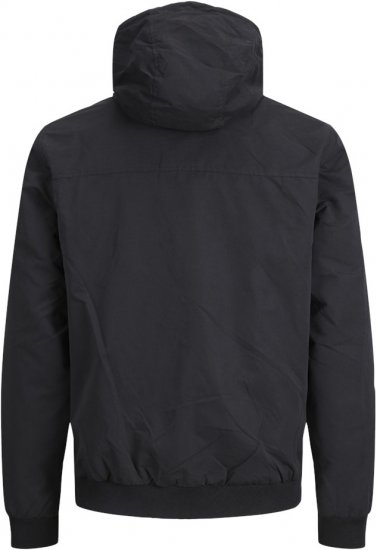 Jack & Jones RUSH SOLID Bomber Jacket with Hood Black - Geci - Geci Bărbați Mărimi Mari