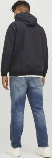Jack & Jones RUSH SOLID Bomber Jacket with Hood Black - Geci - Geci Bărbați Mărimi Mari