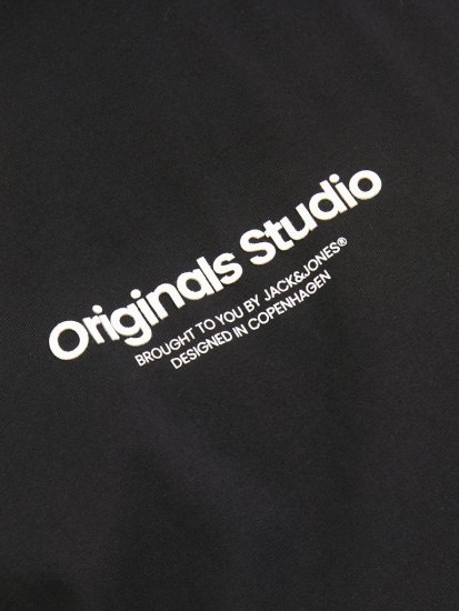 Jack & Jones ESTERBRO T-Shirt Black - Tricouri - Tricouri Bărbați Mărimi Mari