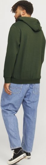 Jack & Jones 2 COL LOGO Hoodie Kombu Green - Pulovere & hanorace - Pulovere & Hanorace Bărbați Mărimi Mari