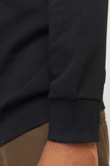 Jack & Jones 2 COL LOGO Hoodie Black - Pulovere & hanorace - Pulovere & Hanorace Bărbați Mărimi Mari