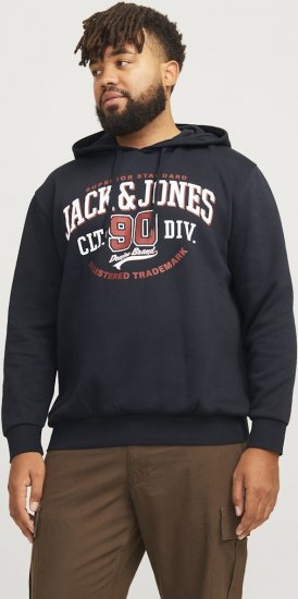 Jack & Jones 2 COL LOGO Hoodie Dark Navy - Pulovere & hanorace - Pulovere & Hanorace Bărbați Mărimi Mari