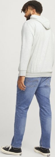 Jack & Jones 2 COL LOGO Hoodie White Melange - Pulovere & hanorace - Pulovere & Hanorace Bărbați Mărimi Mari