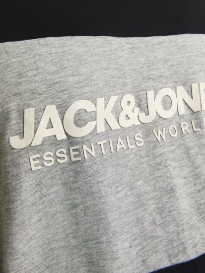 Jack & Jones LEGACY BLOCKING T-Shirt Black - Tricouri - Tricouri Bărbați Mărimi Mari