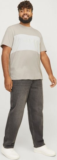 Jack & Jones LEGACY BLOCKING T-Shirt Beige - Tricouri - Tricouri Bărbați Mărimi Mari